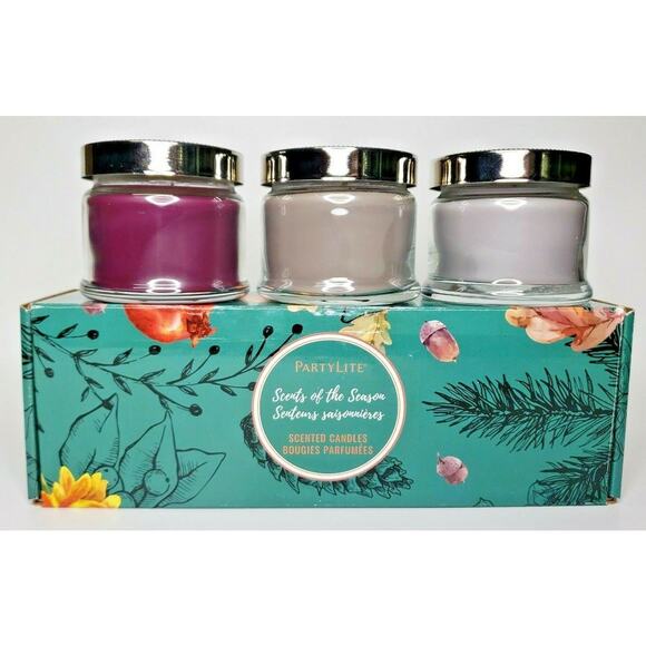 PartyLite Scents of the Season Jar Set Winter New Box P3F/P86044 - Picture 1 of 2
